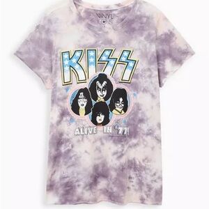 Torrid KISS Tie-Dye Graphic Tee Size 2